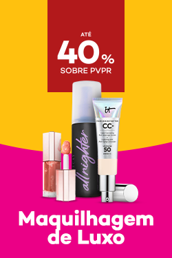 Produtos de maquilhagem de luxo com desconto até 30% sobre preço de Venda ao Público Recomendado